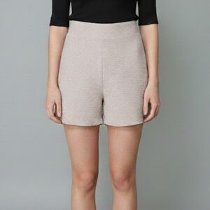 NWT RUMER High Waist Textured Ripple Shorts Cream Champagne Gold XXS